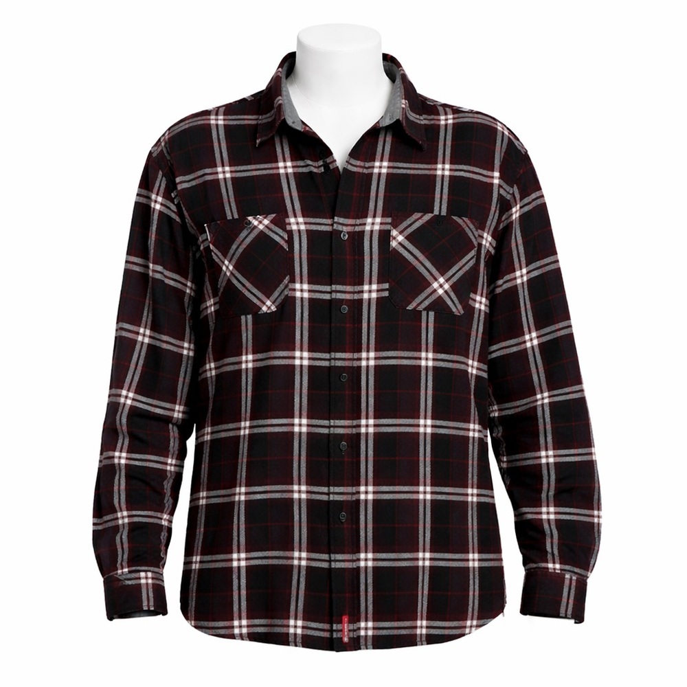 Size 3XL Wrangler Men’s Black Red Plaid Button Up Shirt Western Casual